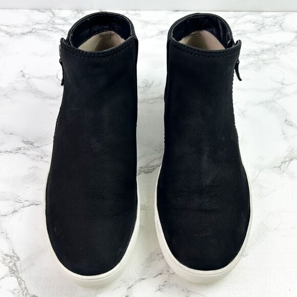 Naturalizer Miranda Nubuck Leather Ankle Bootie 9.5 Black Zip High-Top Sneakers - Picture 8 of 12